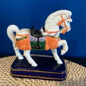 Vintage Takahashi Japanese Hand Painted Porcelain Show Horse